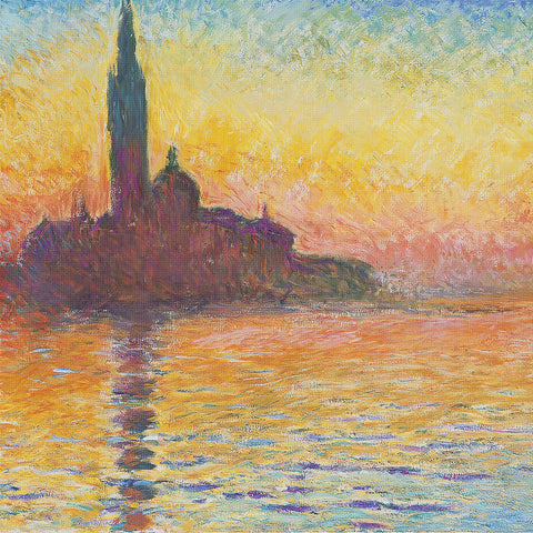San Giorgio inspired by Claude Monet's Impressionist painting Counted Cross Stitch Pattern