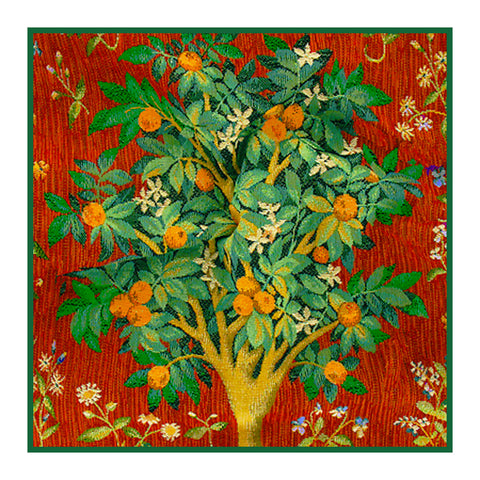 Tree Detail from the Lady and The Unicorn Tapestries Counted Cross Stitch Pattern