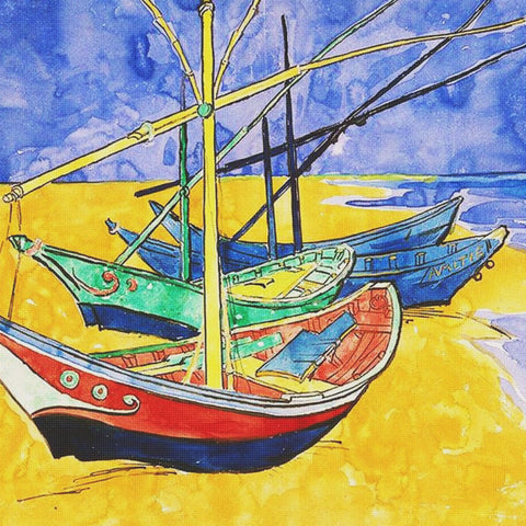 Originals Originals Vincent Van Gogh Boats on the Beach Counted Cross Stitch Pattern