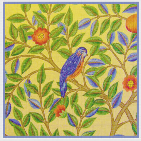 Kelmscott Tree Bird Detail by William Morris Counted Cross Stitch Pattern