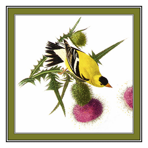 John James Audubon's Bird Illustration of The American Goldfinch Counted Cross Stitch Chart DIGITAL DOWNLOAD