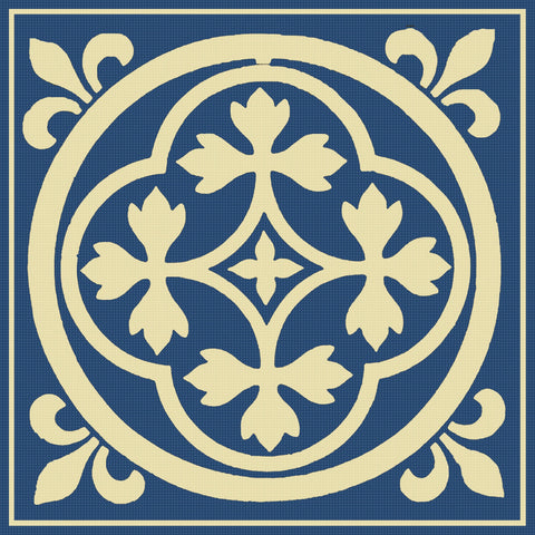 AWN Pugin's Geometric Tile #11 Orenco Originals Counted Cross Stitch Pattern