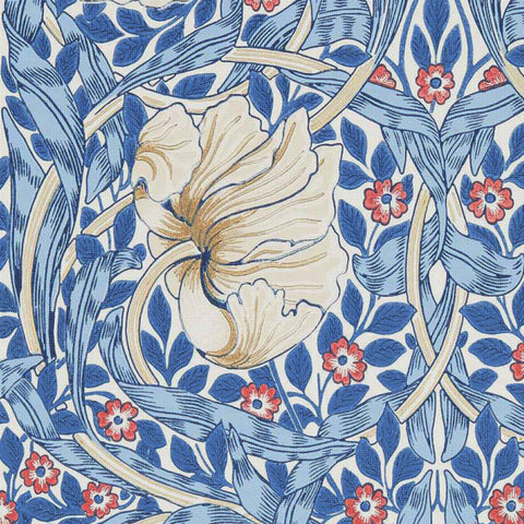 William Morris Pimpernel in Blues Design Counted Cross Stitch Pattern