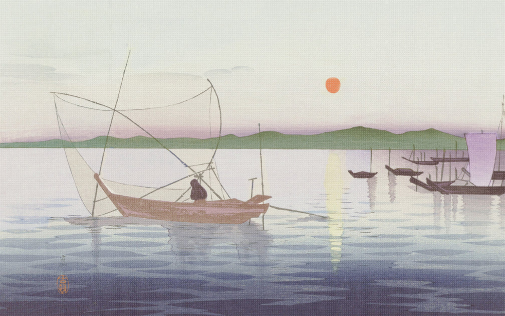 01a16x10OharaFishingBoatsSetti