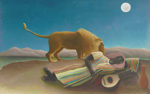 The Sleeping Gypsy  by Henri Rousseau Counted Cross Stitch Pattern DIGITAL DOWNLOAD