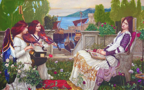 Saint Cecilia inspired by John William Waterhouse Counted Cross Stitch Pattern