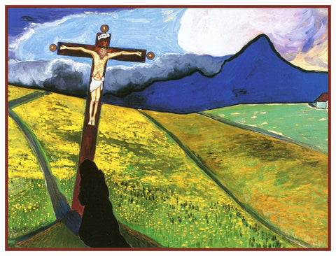 The Cross in the Landscape by Marianne Von Werefkin Counted Cross Stitch Pattern