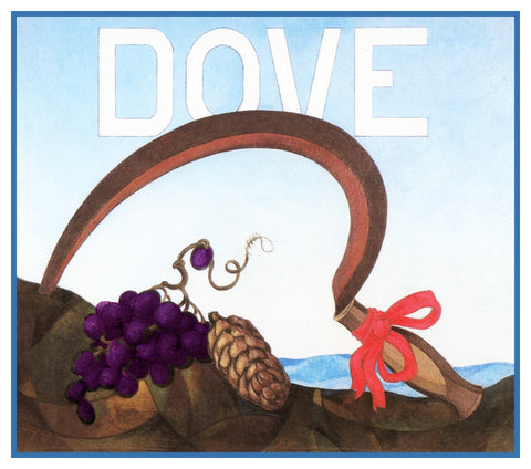 The Dove and Scythe by American Artist Charles Demuth Counted Cross Stitch Pattern
