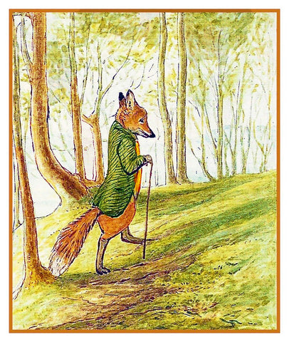 Mr Tod Fox inspired by Beatrix Potter Counted Cross Stitch Pattern