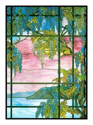 Landscape of Oyster Bay inspired by Louis Comfort Tiffany  Counted Cross Stitch Pattern  DIGITAL DOWNLOAD