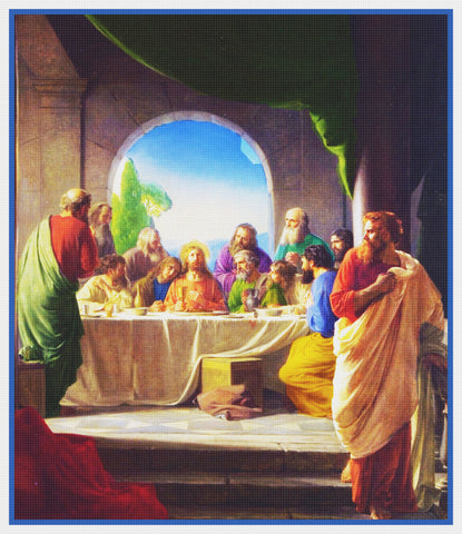 Last Supper of Christ by Carl Bloch Counted Cross Stitch Chart Pattern DIGITAL DOWNLOAD