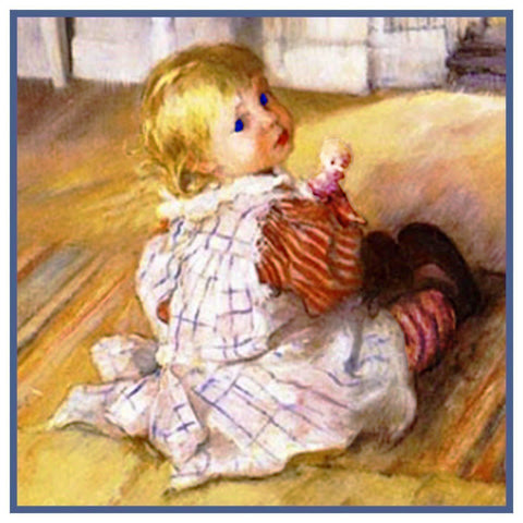 Carl Larsson Son Pontus as a Baby Counted Cross Stitch Chart Pattern