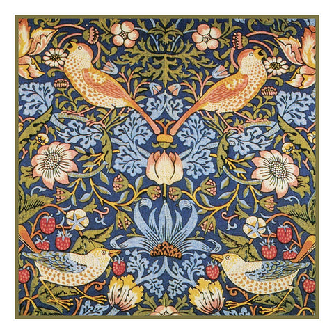 The Strawberry Thief design by William Morris Counted Cross Stitch Pattern DIGITAL DOWNLOAD