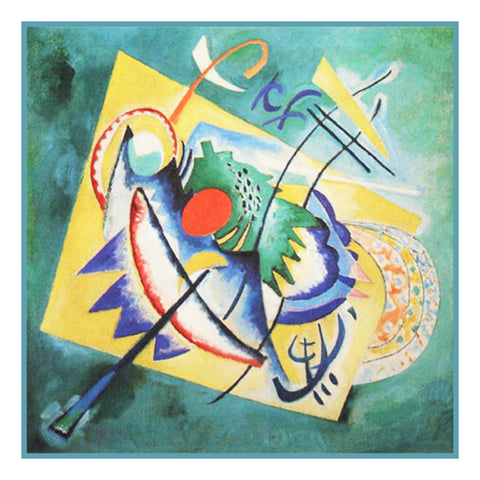 The Red Oval by Artist Wassily Kandinsky Counted Cross Stitch Pattern