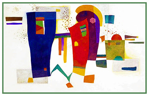 Accompanied Contrast by Artist Wassily Kandinsky Counted Cross Stitch Pattern