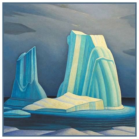 Breaking Ice Landscape by Canadian Lawren Harris Counted Cross Stitch Pattern