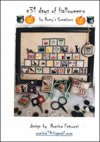 31 Days Of Halloween by  Romy's Creations Counted Cross Stitch Pattern