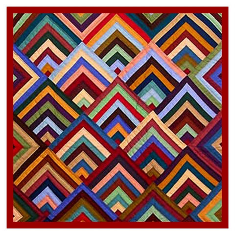 The Concentric Chevrons inspired by an Amish Quilt Counted Cross Stitch Pattern