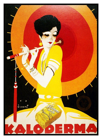 Art Deco Flapper Woman with a Parasol Counted Cross Stitch Pattern