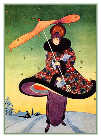 Art Deco Vogue Christmas Cover Helen Dryden  Counted Cross Stitch Pattern