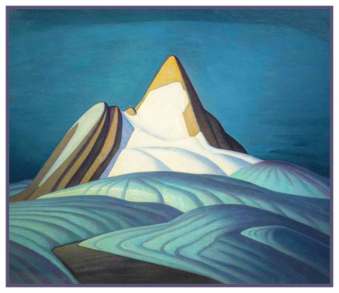 Isolation Peak  Landscape by Canadian Lawren Harris Counted Cross Stitch Pattern