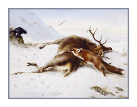Fox Deer Not For Larder by Naturalist Archibald Thorburn's Animal Counted Cross Stitch Pattern
