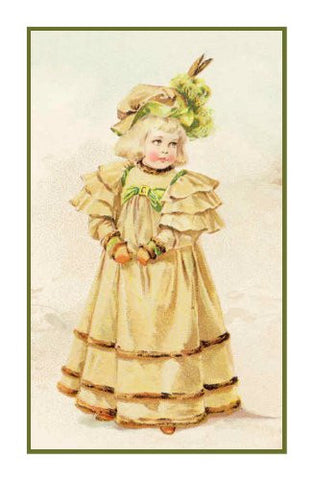 Young Girl Winter Finery by Maud Humphrey Bogart Counted Cross Stitch Pattern