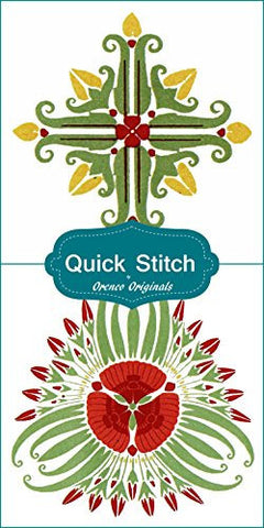 Art Nouveau Designs #1 Quick Stitch Flower 2 Counted Cross Stitch Patterns