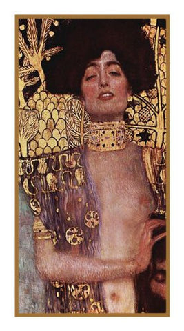 Art Nouveau Artist Gustav Klimt's Judith in Gold Counted Cross Stitch Pattern