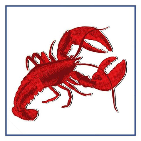 Beach Nautical Seashore Red Lobster Counted Cross Stitch Pattern
