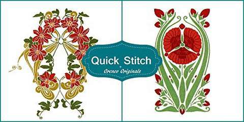 Art Nouveau Designs #8 Quick Stitch Flower 2 Counted Cross Stitch Patterns