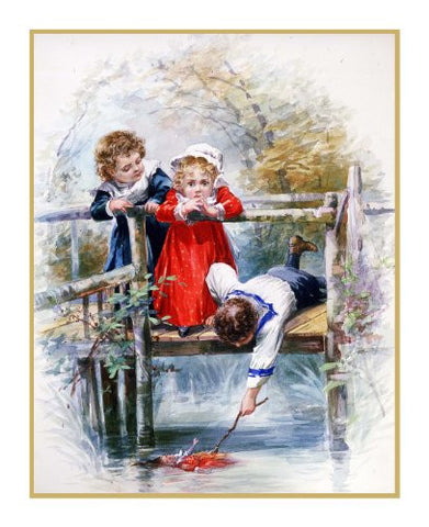 Victorian Doll in Danger by Maud Humphrey Bogart Counted Cross Stitch Pattern