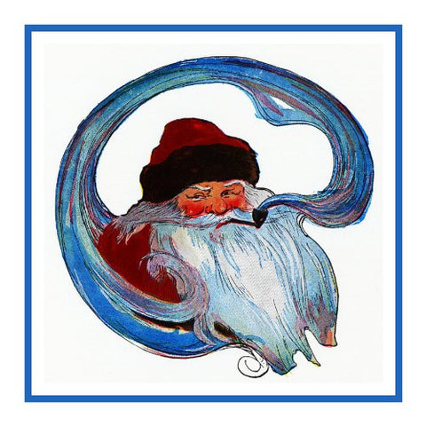 Victorian Father Christmas By Jessie Willcox Smith Counted Cross Stitch Pattern