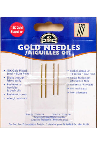 DMC GOLD TAPESTRY NEEDLES SIZE 24 and 26