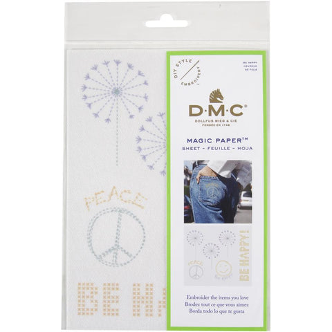 HAPPY-DMC Magic Paper Pre-Printed EMBROIDERY  Needlework Design Great for a New Stitcher!