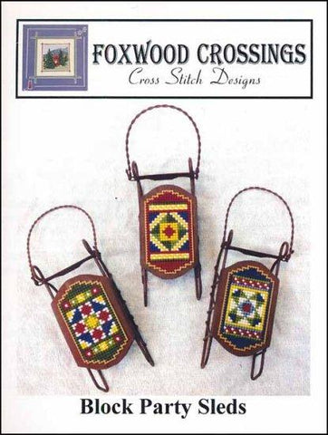 Block Party Sleds by Foxwood Crossings Counted Cross Stitch Pattern