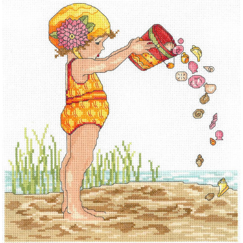 Bucket of Shells by Mary Engelbreit for Imaginating Counted Cross Stitch Kit 9