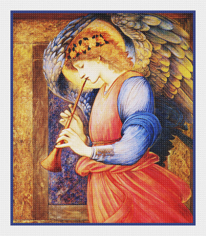 The Angel with a Flagelot by Edward Burne-Jones Counted Cross Stitch Pattern