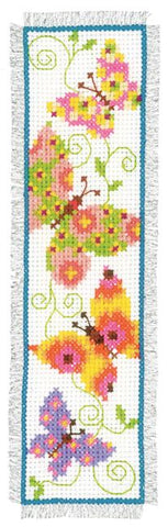 Butterflies Flapping I Bookmark by Vervaco Counted Cross Stitch Kit 2.5