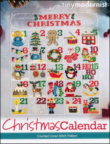 Christmas Calendar By The Tiny Modernist Counted Cross Stitch Pattern