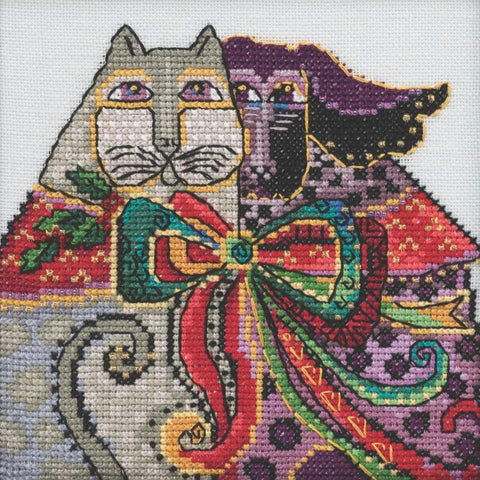 Laurel Burch Christmas Cat and Dog by Mill Hill Counted Cross Stitch Kit