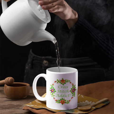 Cross Stitch Addict Ceramic Mug