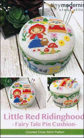 Fairy Tale Pin Cushion: Little Red Ridinghood By The Tiny Modernist Counted Cross Stitch Pattern