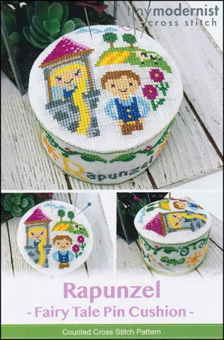 Fairy Tale Pin Cushion: RAPUNZEL  By The Tiny Modernist Counted Cross Stitch Pattern