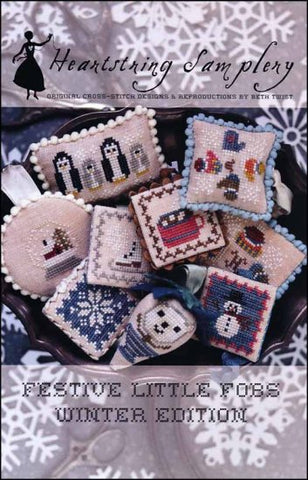 Festive Little Fobs Winter Edition by Heartstring Samplery Counted Cross Stitch Pattern