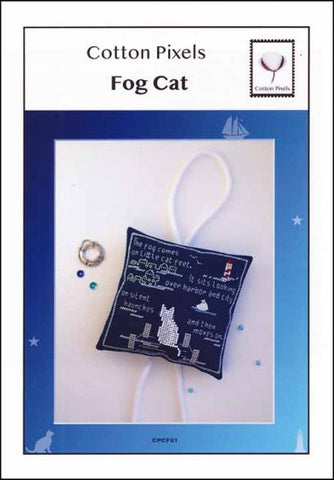 Fog Cat by Cotton Pixels Counted Cross Stitch Pattern