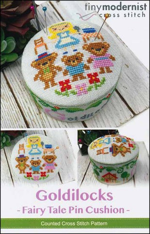 Fairy Tale Pin Cushion: Goldilocks By The Tiny Modernist Counted Cross Stitch Pattern