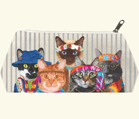 Groovy Cats Large Canvas Organizer Bag by Contemporary Artist Two Can Art from PPD