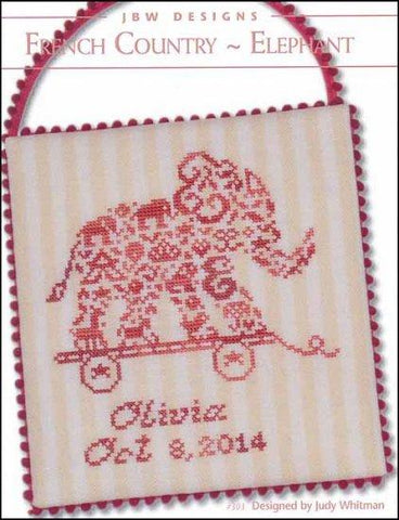 French Country Elephant by JBW Designs Counted Cross Stitch Pattern