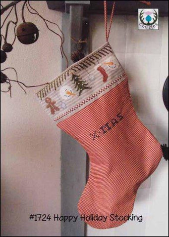 Happy Holiday Stocking by Thistles Counted Cross Stitch Pattern